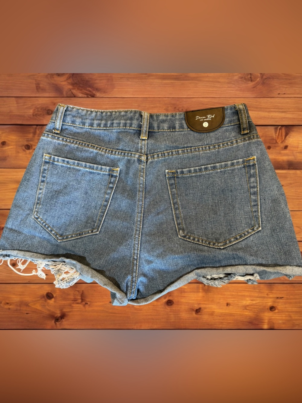 Denim Blvd Rhinestone Studded Embellished Distressed Festival Jean Shorts Medium - Picture 4 of 16